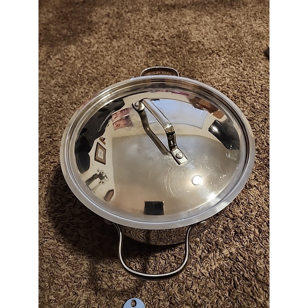 Revere Ware Copper Clad Stainless Steel 5‎ Qt Stock Pot w/ Lid